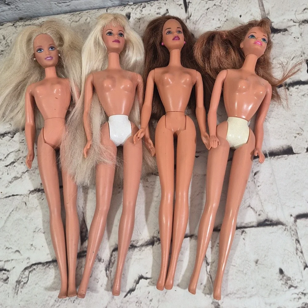 Barbie Doll Lot Of 4 Teresa Midge Skipper Twist Turn Click Knees Nude Mattel